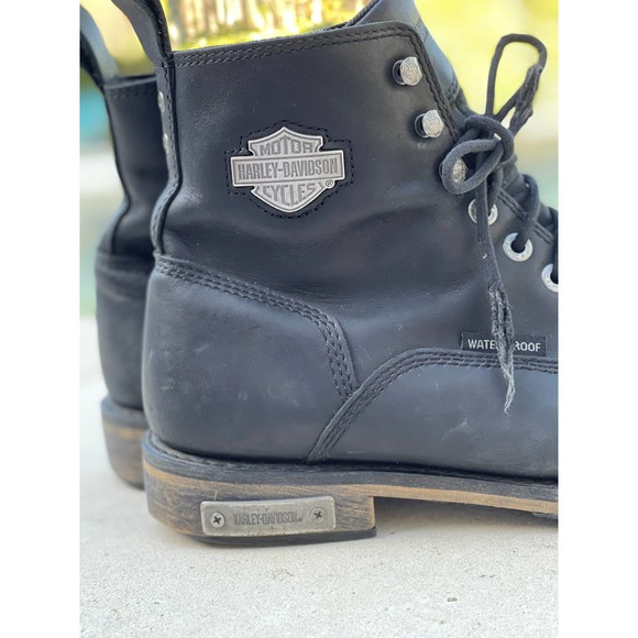 Harley-Davidson Men's Clancy Waterproof Black Motorcycle Boots M-10 - Picture 6 of 7